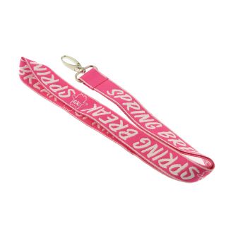 Factory direct custom woven jacquard lanyard neck strap with metal hooks