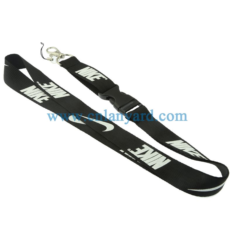 Hot Clothes Sport Lanyard Straps Black Mobile Phone Key Chain